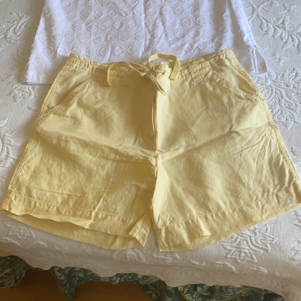 Talbots Yellow Irish Linen Shorts 6